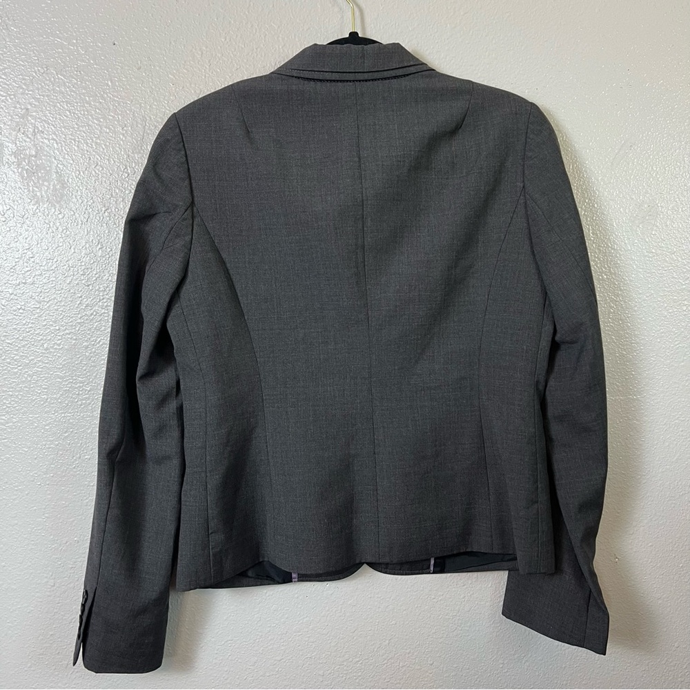Women’s Gray Suit Jacket Size 8 Office Batty Corporate Feminine Business Wear - Picture 6 of 10